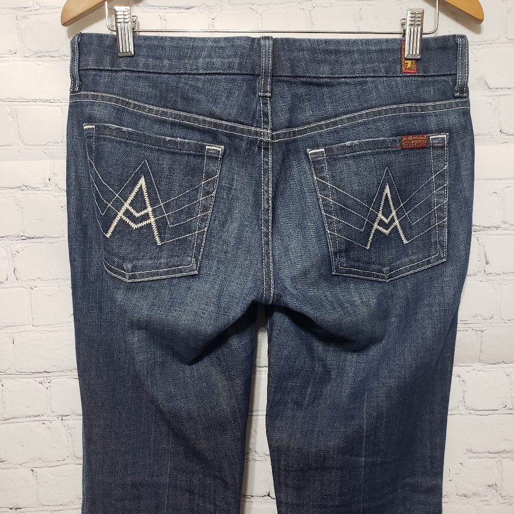 7FAM Sz 28 Vintage "A" Pocket Boot Cut Jeans - Picture 11 of 16